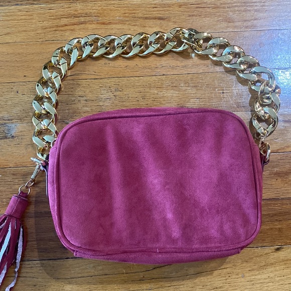 Red Suede Handbag - Picture 2 of 4